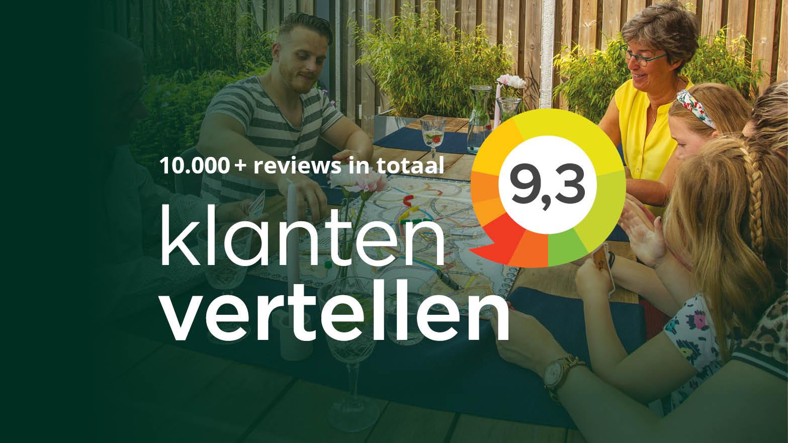 Klantenvertellen met een reviewscore van 9,4.