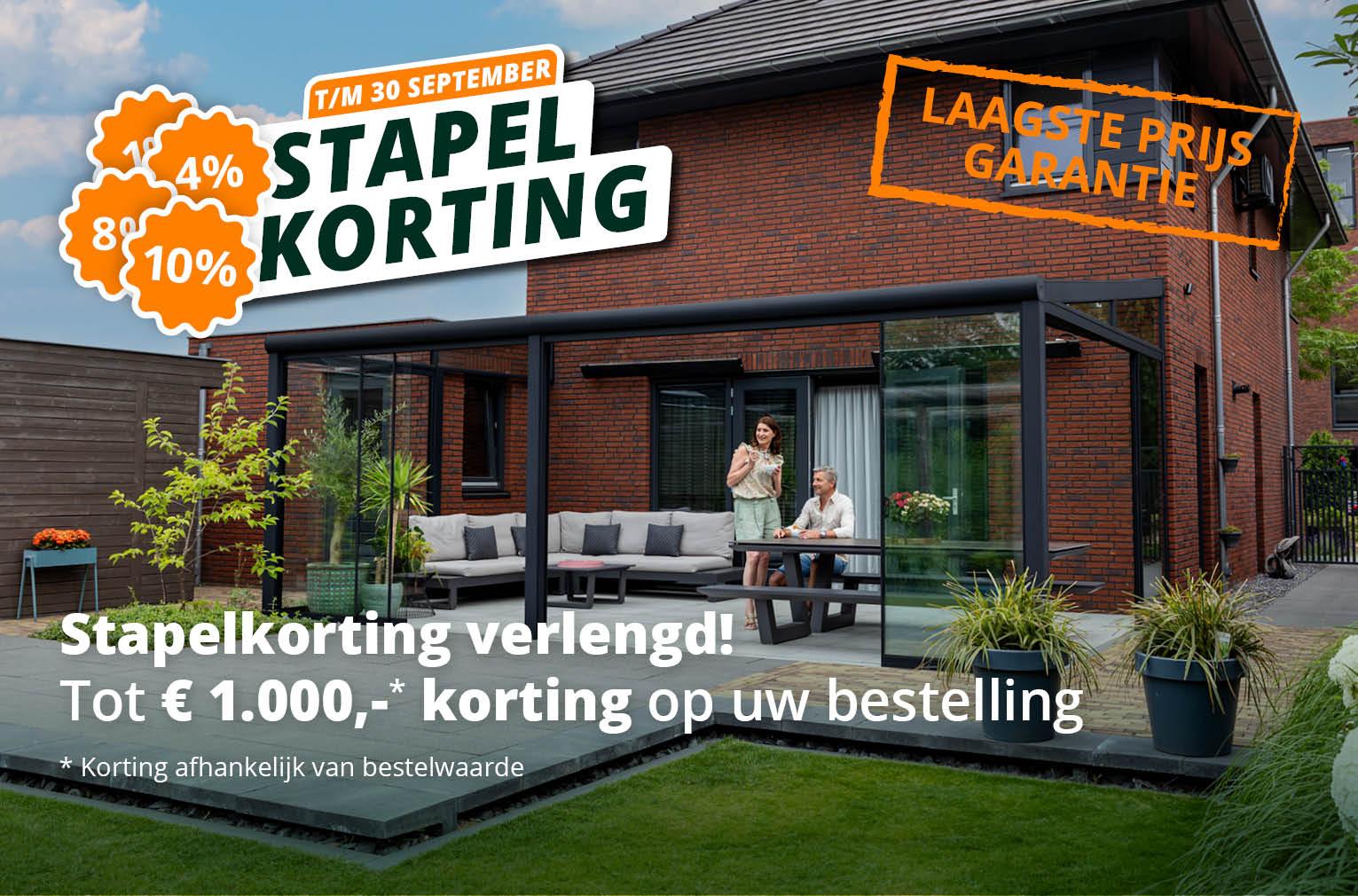 Terrasoverkapping laagste prijs garantie