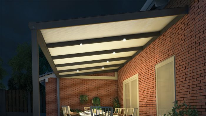 Carport Aus Metall Mit Flachdach Houten Lamp Lampen En Pergola S